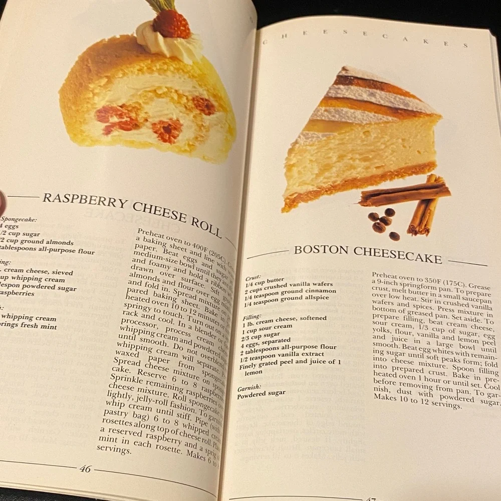 Vintage Cheesecake Cookbook with Colorful Cover